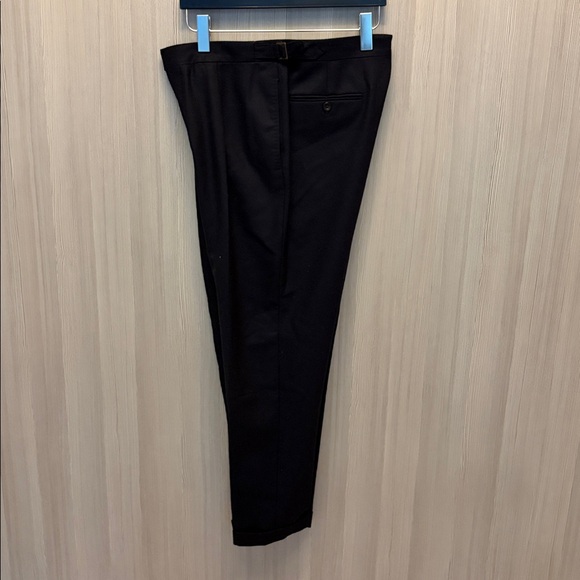Drake's - Navy Wool Flannel Single Pleat Trouser - Size 46 (IT / EUR)